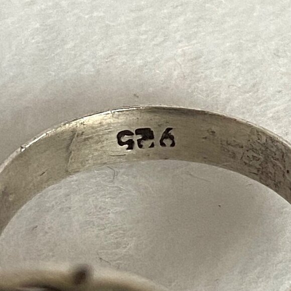 Sterling Silver 925 Southwest Style Bezel Set Oval Lapis Cabochon Ring Sz 6 - Picture 8 of 16